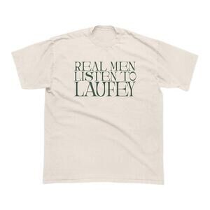Real Men Listen To Laufey Retro Music Fan Graphic Unisex T-Shirt